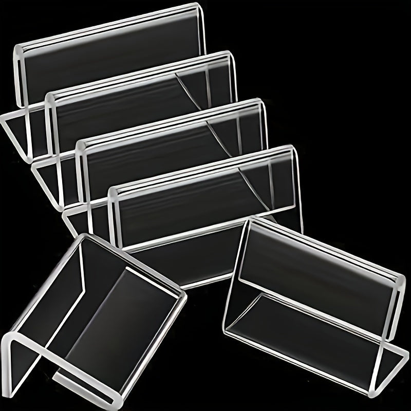 Acrylic Price Tag Business Card Holder Set of 10 with Small Sign Tag and Pendulum