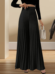 Women's Wide Leg Pants Casual Solid Polyester Spring Summer