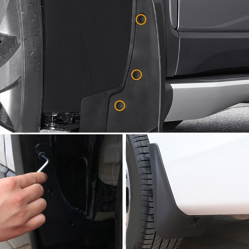 Car Wheel Fenders Splash Guards ABS Plastic Black for 2023 Sedan