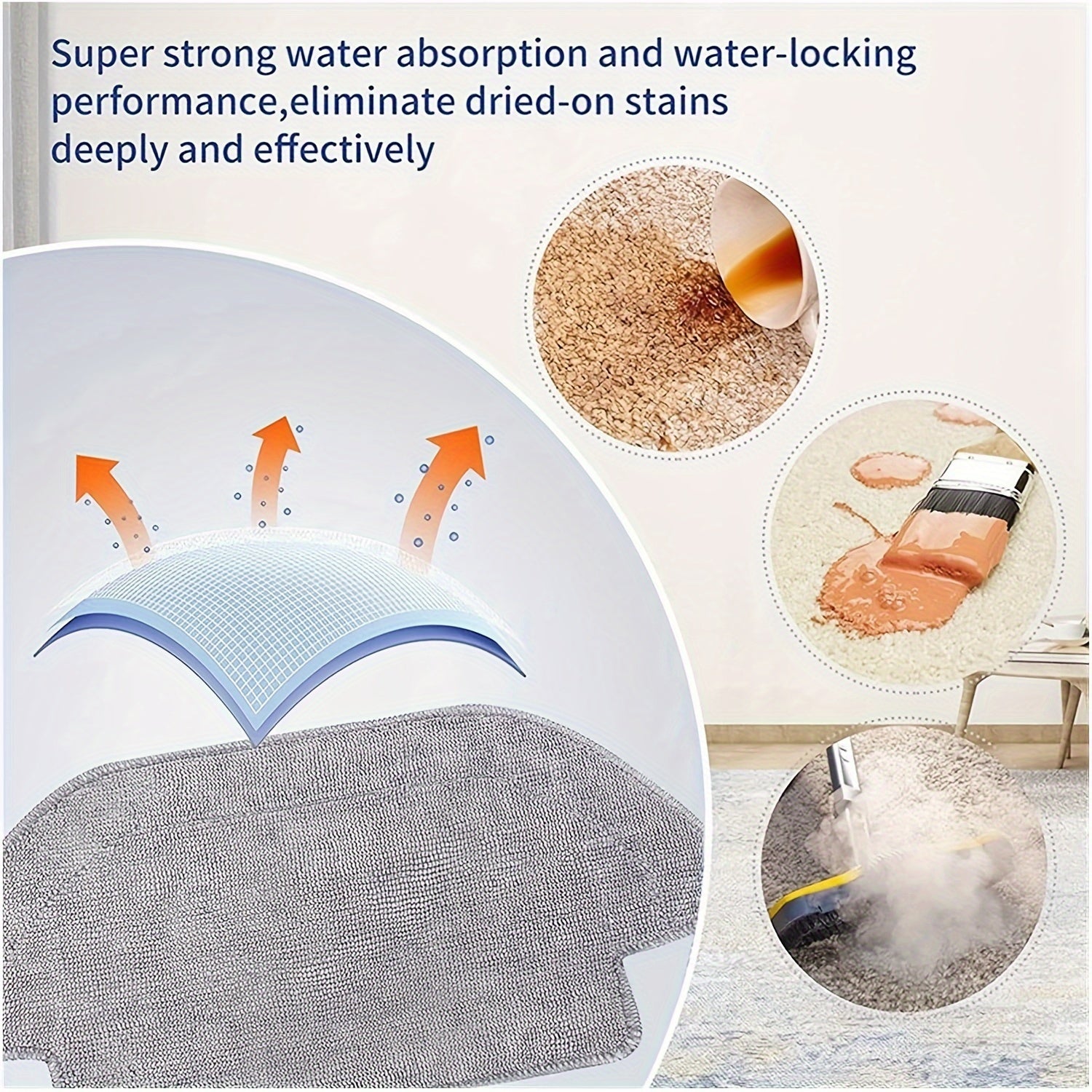 Xiaomi S10/S12 B106GL robot tozalagichi uchun aksessuar to'plami 7 ta qismdan iborat: asosiy yon cho'tka, 2 ta filtr va 2 ta mopa pad. Mustahkam akril, plastik va mato materiallaridan tayyorlangan.