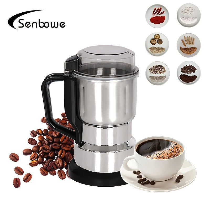 Electric Coffee Spice Grinder Stainless Steel 10s Quick Grind Compact