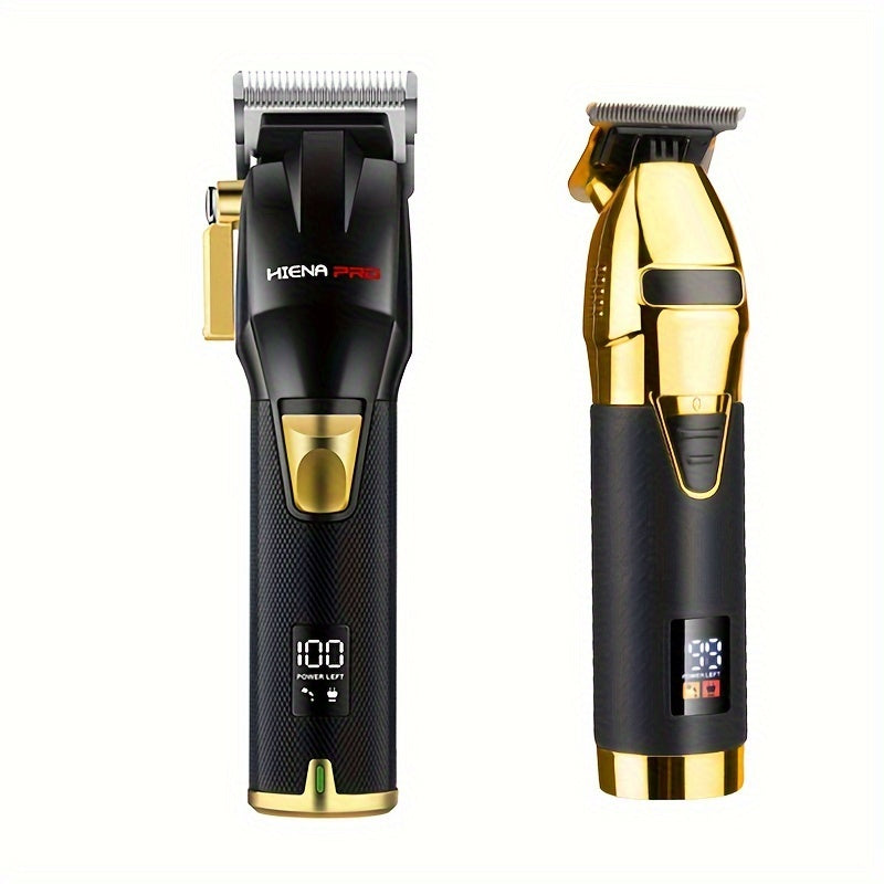 Set de cuidado para cabello de hombres con cortapelos y pantalla LCD, recargable para hombres