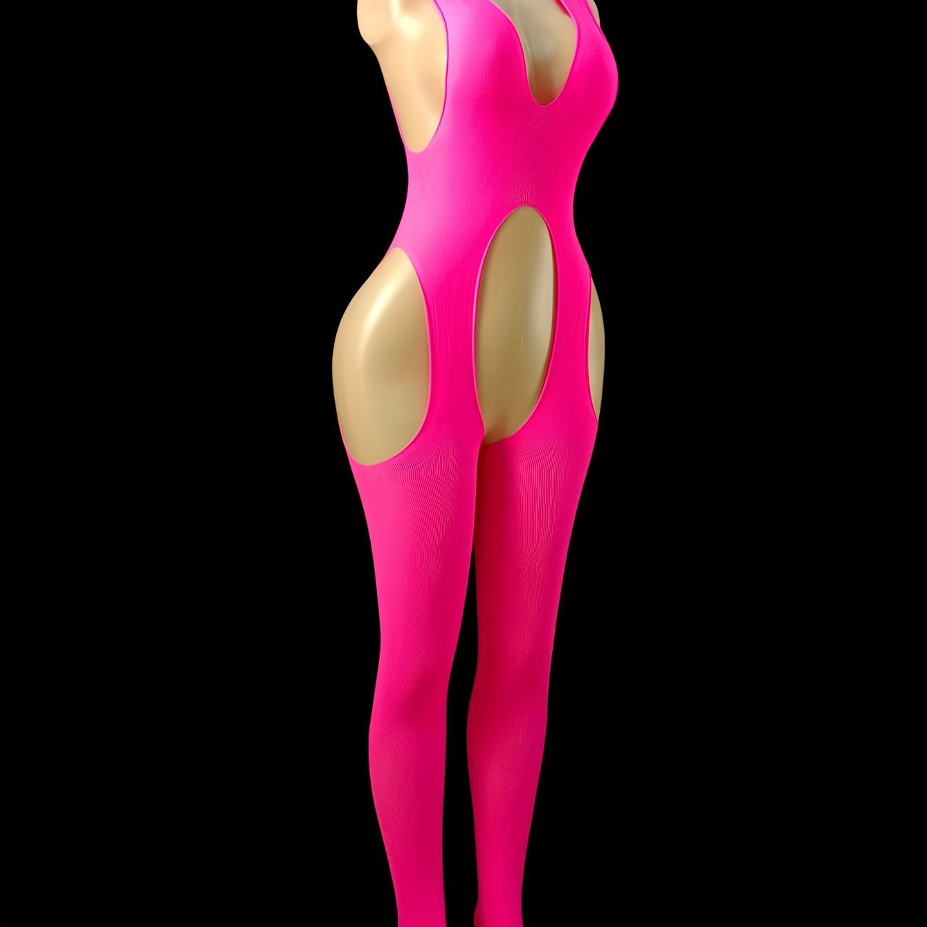 Женский сетчатый боди с вырезом в паху, прозрачные колготки полностью по телу, кружевное бельё