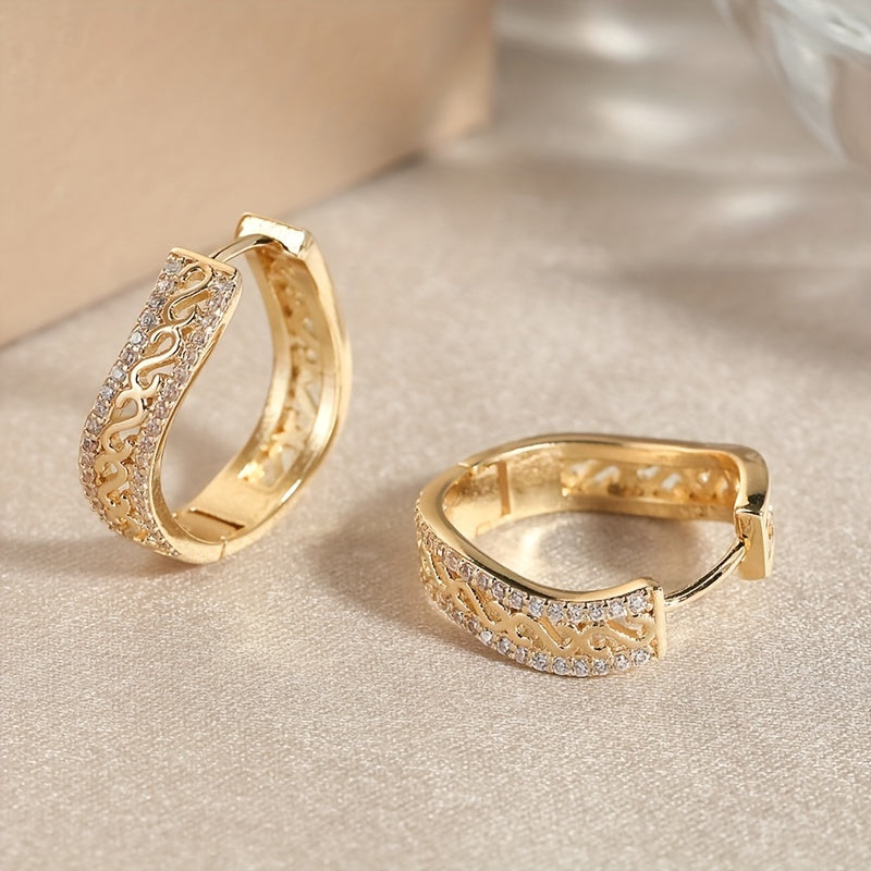 Boho misli qum bilan bezatilgan ayollar uchun sovgʻa uchun oltin bilan qoplangan zirkon bilan ta'minlangan sirgʻa