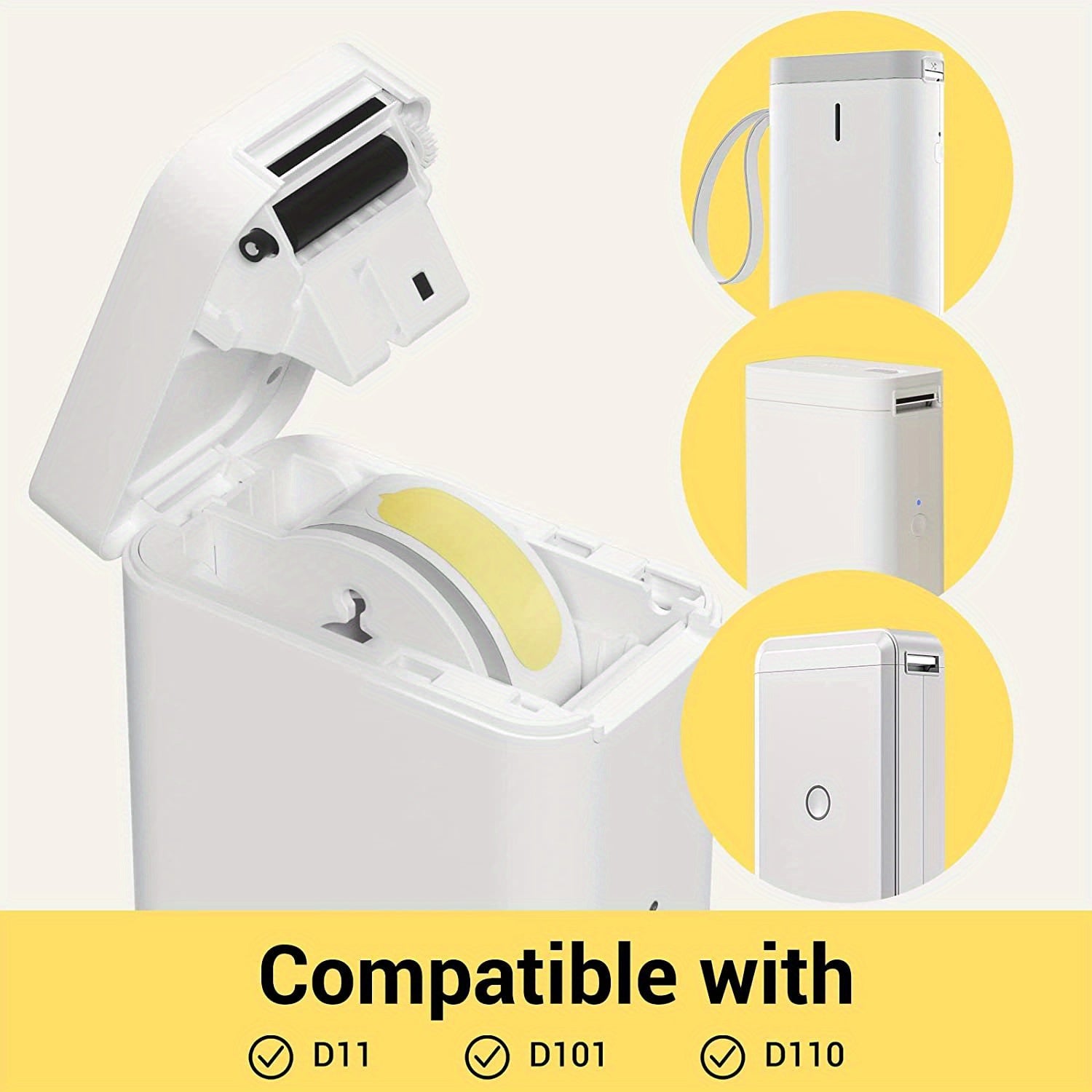 Waterproof Oil-Proof Thermal Label Roll for D11 D101 H1 Series Printers White Adhesive Label Tape