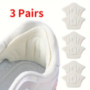 3 Pairs Heel Cushion Pads Trim-to-Fit Textured Fabric Heel Protectors for Sneakers
