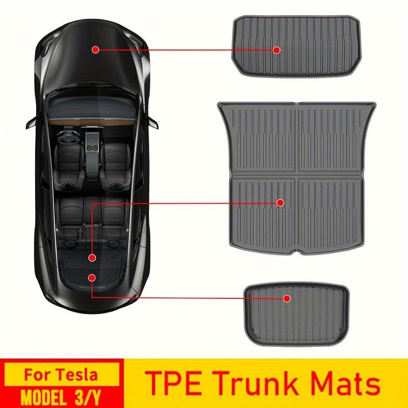 Suv o'tkazmaydigan bagaj matolari Tesla Model Y va 3 Highland uchun TPE yukxalta matosi