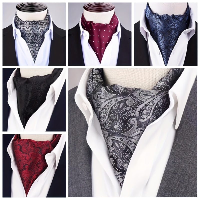 Men's Vintage Long Double-Sided Shirt Scarf Versatile Accessory for Casual or Formal Wear