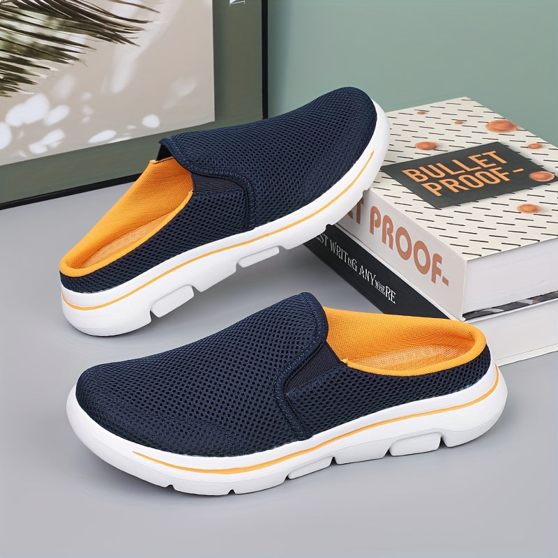 Plus Size Men's Breathable Hollow Out Mules with Soft Durable Sole for Summer