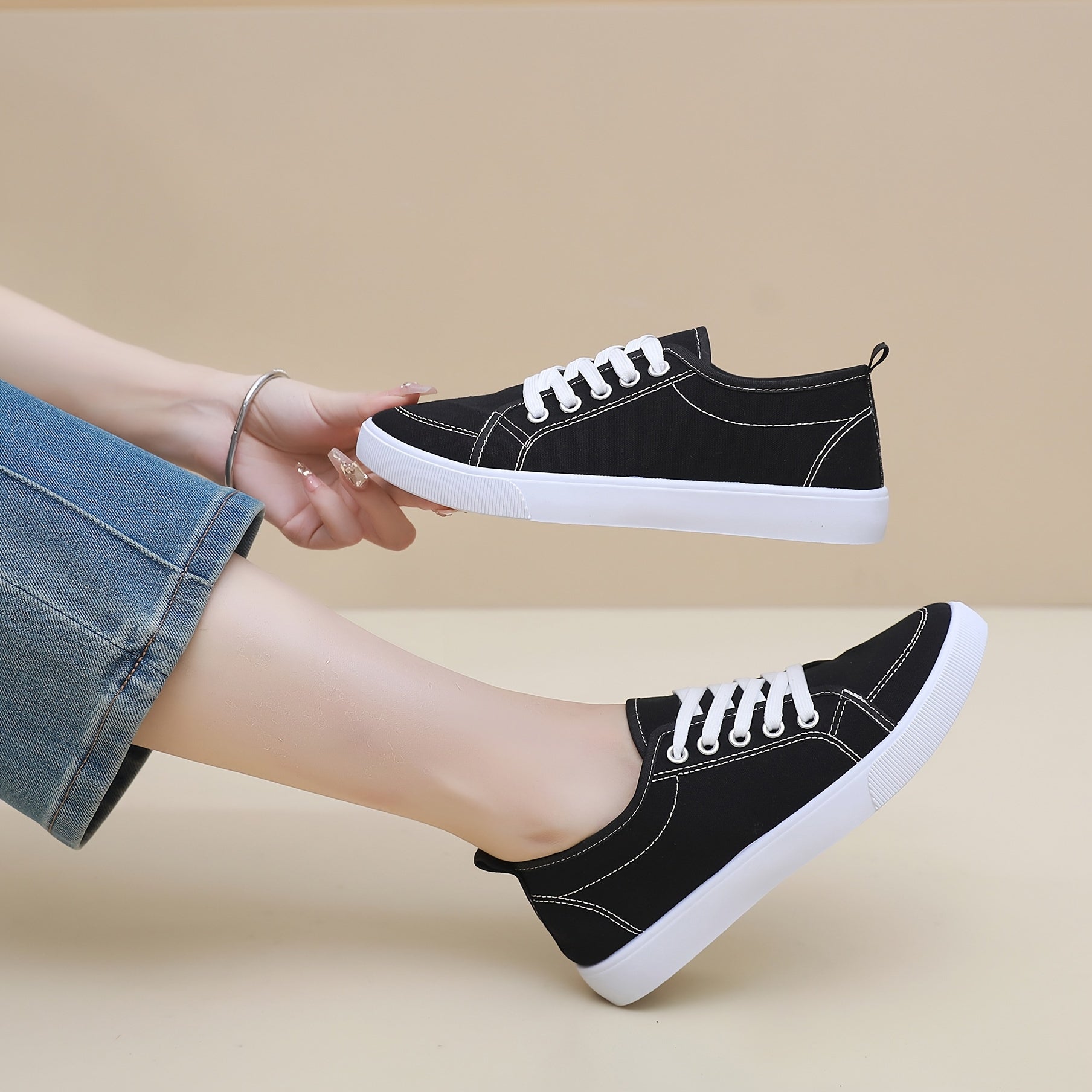 Women's Breathable Flat Slides Casual Slip-On Sneakers for Spring Summer Autumn