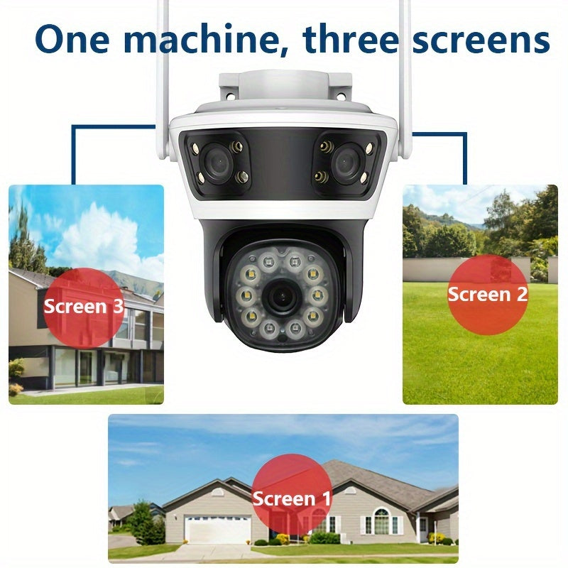 360° Pan Tilt Xavfsizlik Kamerasi Harakatni Aniqlash, Kechqurun Ko‘rish, Ikki Yo‘nalishda Audio, USB, Ichki va Tashqi