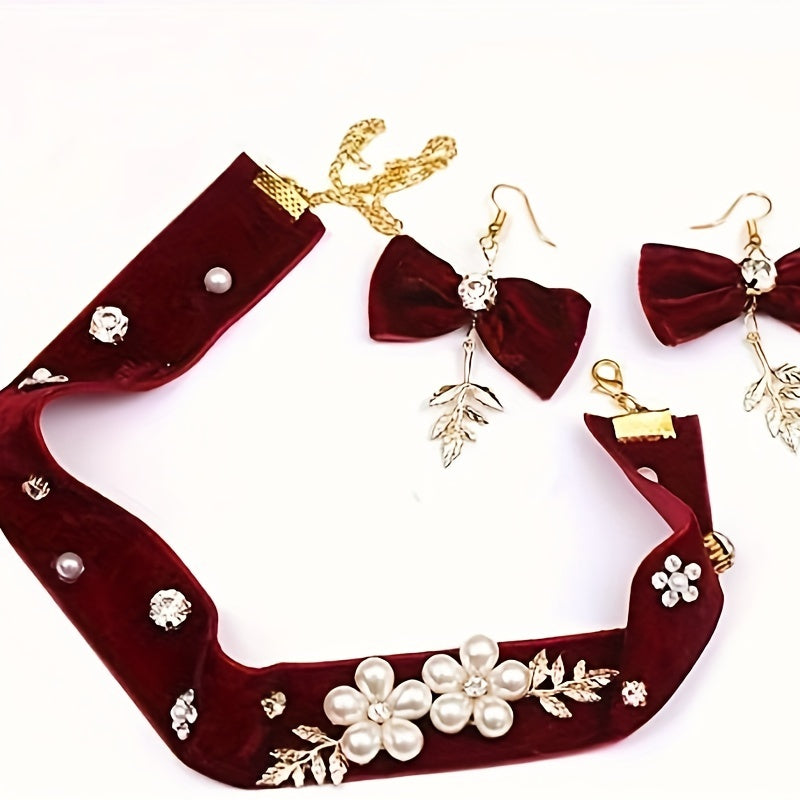 Vintage-Inspired Flower-Shaped Jewelry Components Set with Faux Pearls and Rhinestones for DIY Jewelry and Embellishments