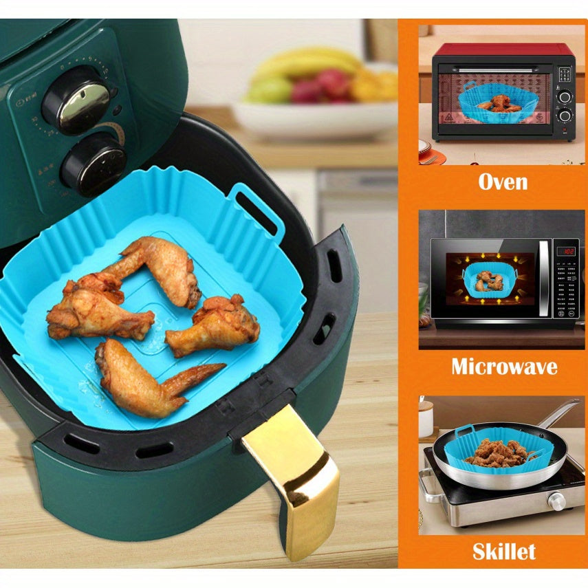 Set of 3 Non-Stick Silicone Baking Liners for Air Fryers Ovens Microwave Cooking