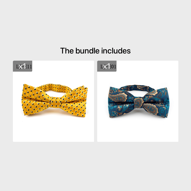 Men's Bow Tie Polyester Jacquard Fabric for Formal Events