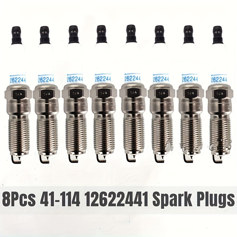8 Pack Iridium Spark Plugs for GM Vehicles 4.3L to 6.2L Engines Compatible