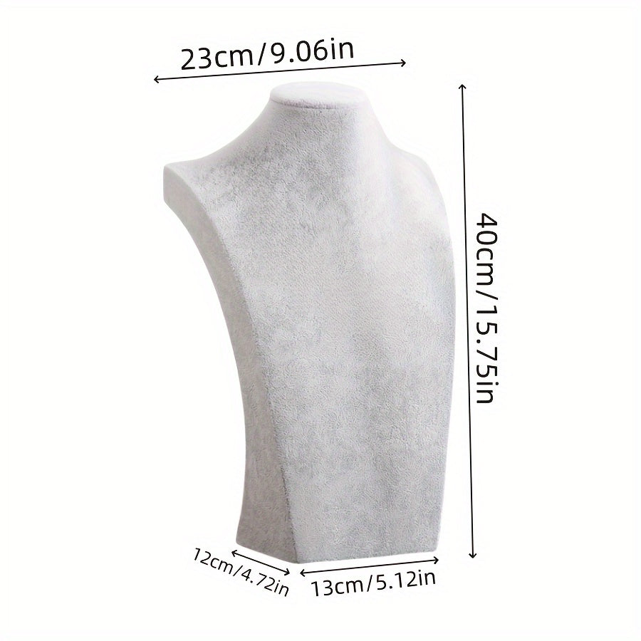 Стойка для демонстрации серых бархатных ожерелий для домашнего и розничного использования