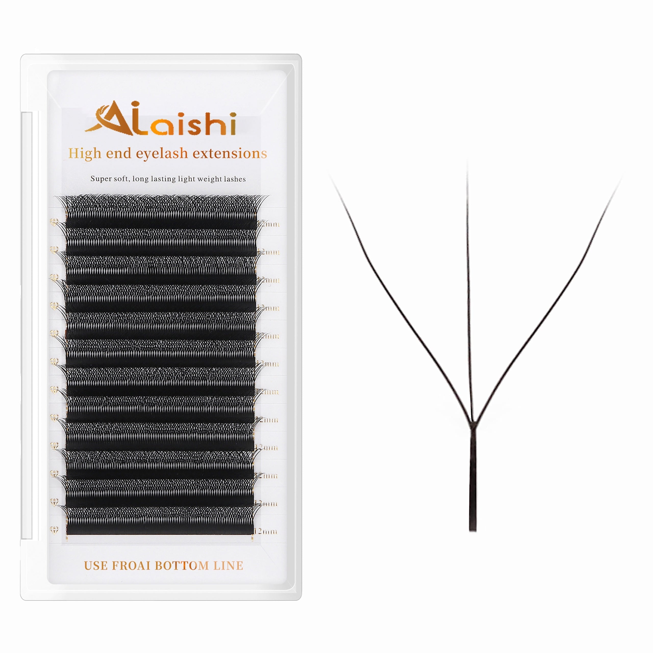 Extensiones de pestañas en racimo rizado DD ruso, reutilizables, 0.07mm, pestañas postizas naturales y esponjosas