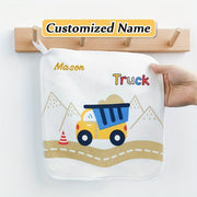 4 Customized Baby Bibs Soft Knit Fabric Double Layer Personalized Name Saliva Towels