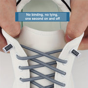 Kids Elastic No-Tie Shoelaces with Alloy Buckle for Easy Slip-On