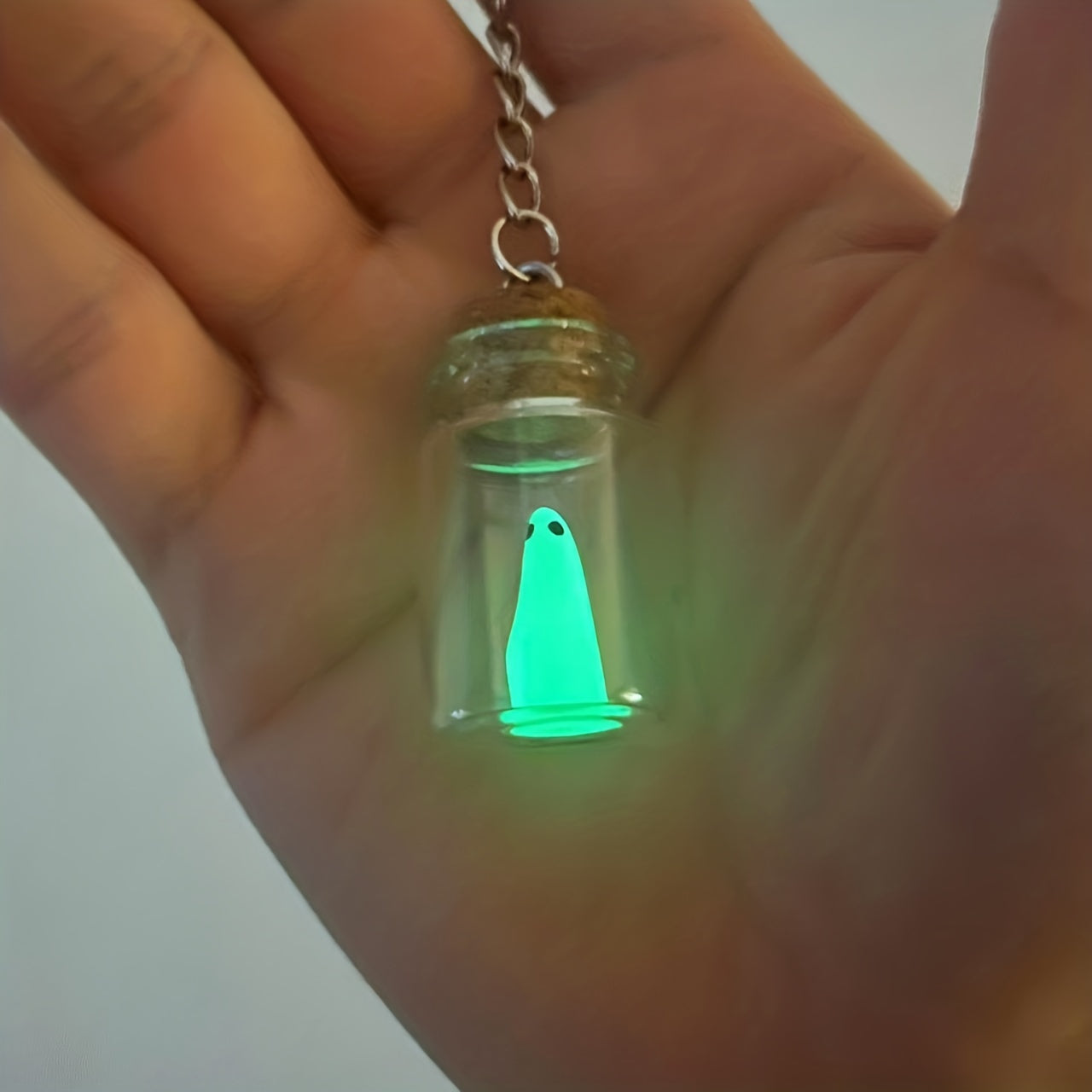 Luminous Ghost Keychain for Men Halloween Christmas Gothic Alternative Gift
