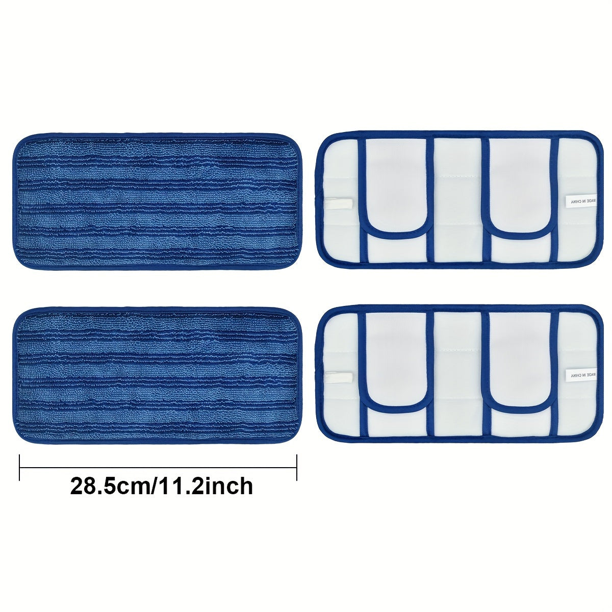 Set of 4 Microfiber Mop Pads for Deep Cleaning Compatible with Sweeper Reusable Dust Removal