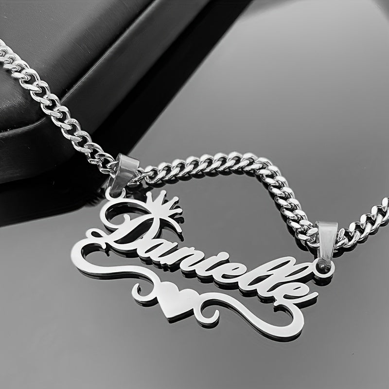 Personalized Cuban Name Necklace Handcrafted Nameplate Jewelry for Men and Dad