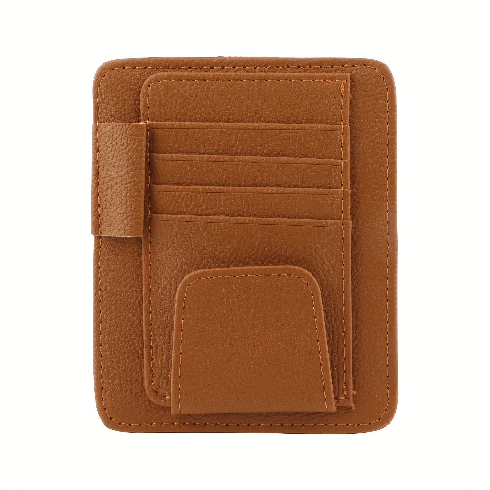 Маленький органайзер-держатель для солнцезащитных козырьков из искусственной кожи PU для грузовиков и автомобилей