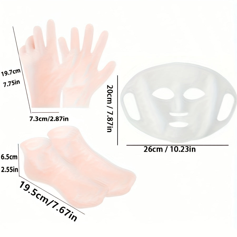 Silicone Gloves and Socks Unscented Moisturizing Hand and Foot Care Set