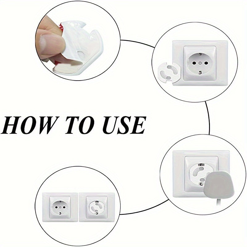 30 Youngsters BPA-Free White Plastic Outlet Covers for Child Safety