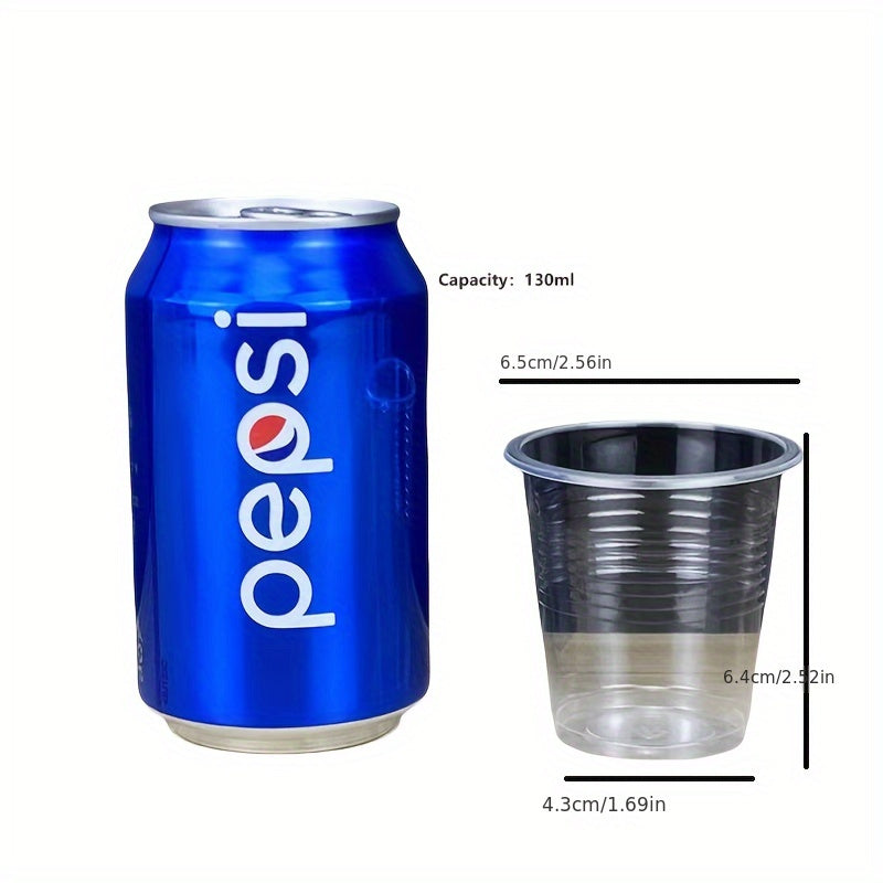 100 dona ClearCup bir martalik plastik stakan, sig‘imi 130 ml, BPA siz, izolyatsiyalangan, faqat qo‘lda yuviladi. Partiyalar, pikniklar va uy yig'ilishlari uchun ajoyib.