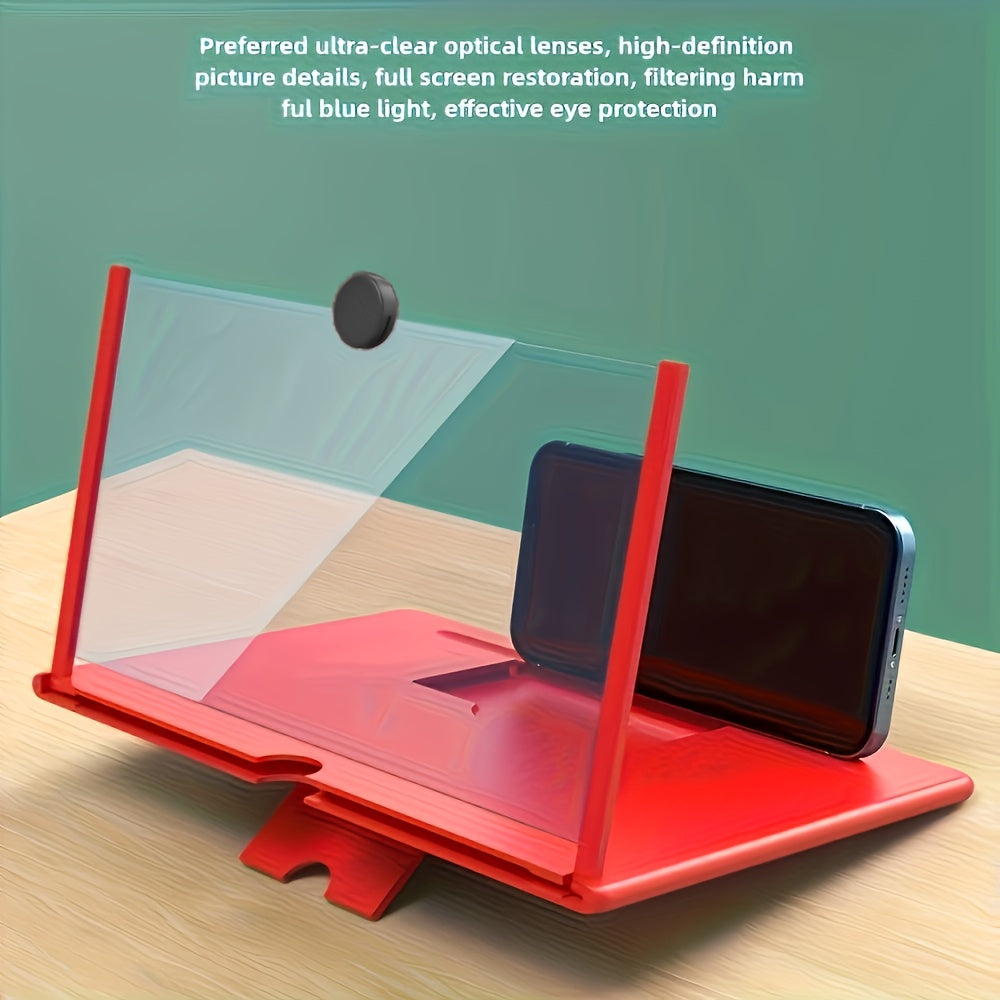 10-Inch HD Screen Phone Stand with Anti-Blue Light Eye Protection Foldable Clip-On Desk Mount