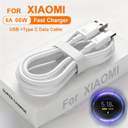 USB Type C Fast Charging Cable 66W for Xiaomi Huawei Notebook