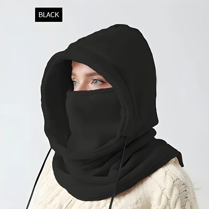 Stretchy Fleece Windproof Ski Mask and Neck Gaiter for Women and Men