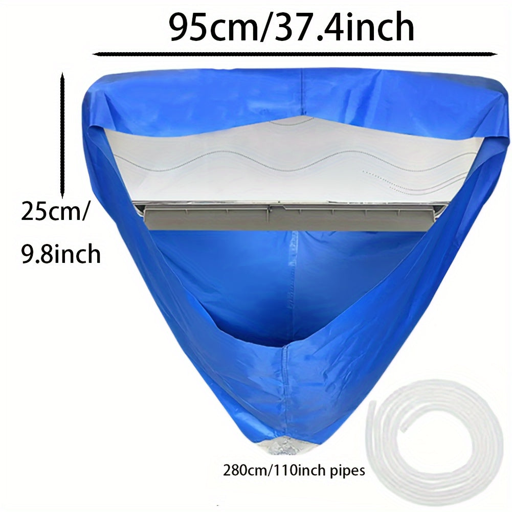 Home Air Conditioner Cover Large Hanging Cleaner with Drainage Pipe Reusable Water Bag