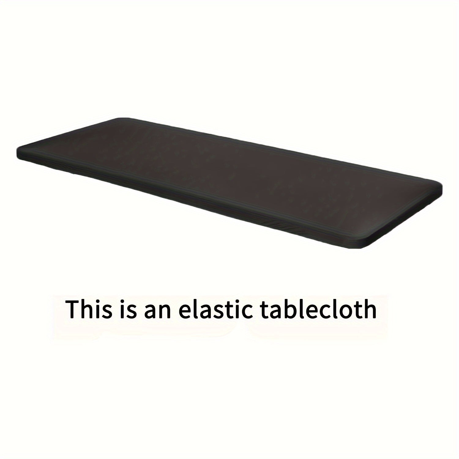 Rectangular Polyester Tablecloth with Elastic Edges for Outdoor Events and Parties
