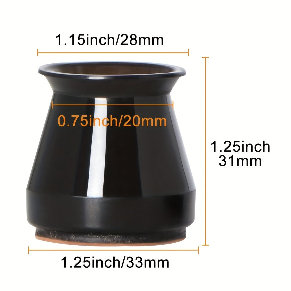 36 Silicone Chair Leg Floor Protectors with Felt Pads for Noise Reduction and Floor Protection