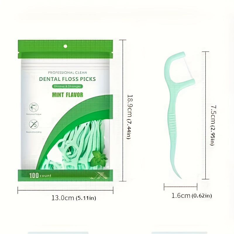 Mint Flavored Dental Flosser Picks 600 Pack Portable Deep Cleaning