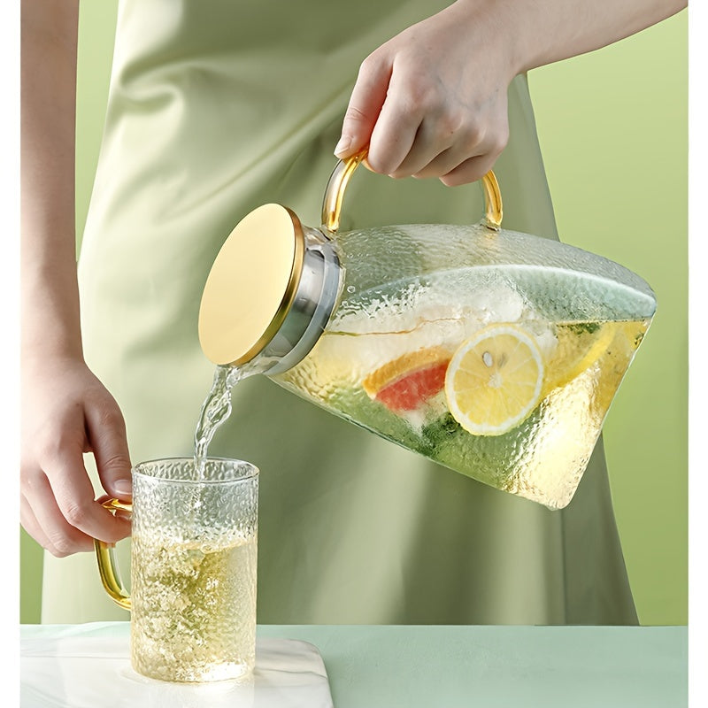 Jarra de agua de vidrio para refrigerador de 1500ml para uso doméstico y hotelero