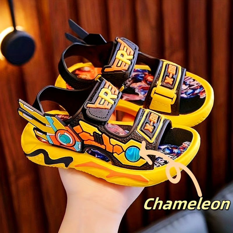 Boys' Summer Sandals Lightweight Durable Rubber Sole Casual Beach Shoes