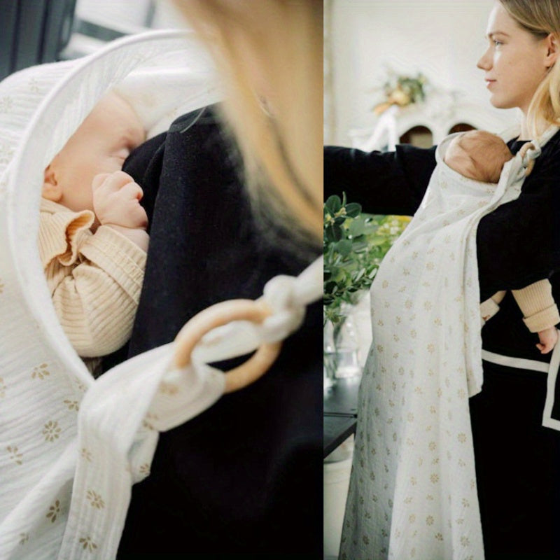 Cobertor de lactancia de tejido suave para mujeres, discreto, portátil, ajuste universal para edades 14+