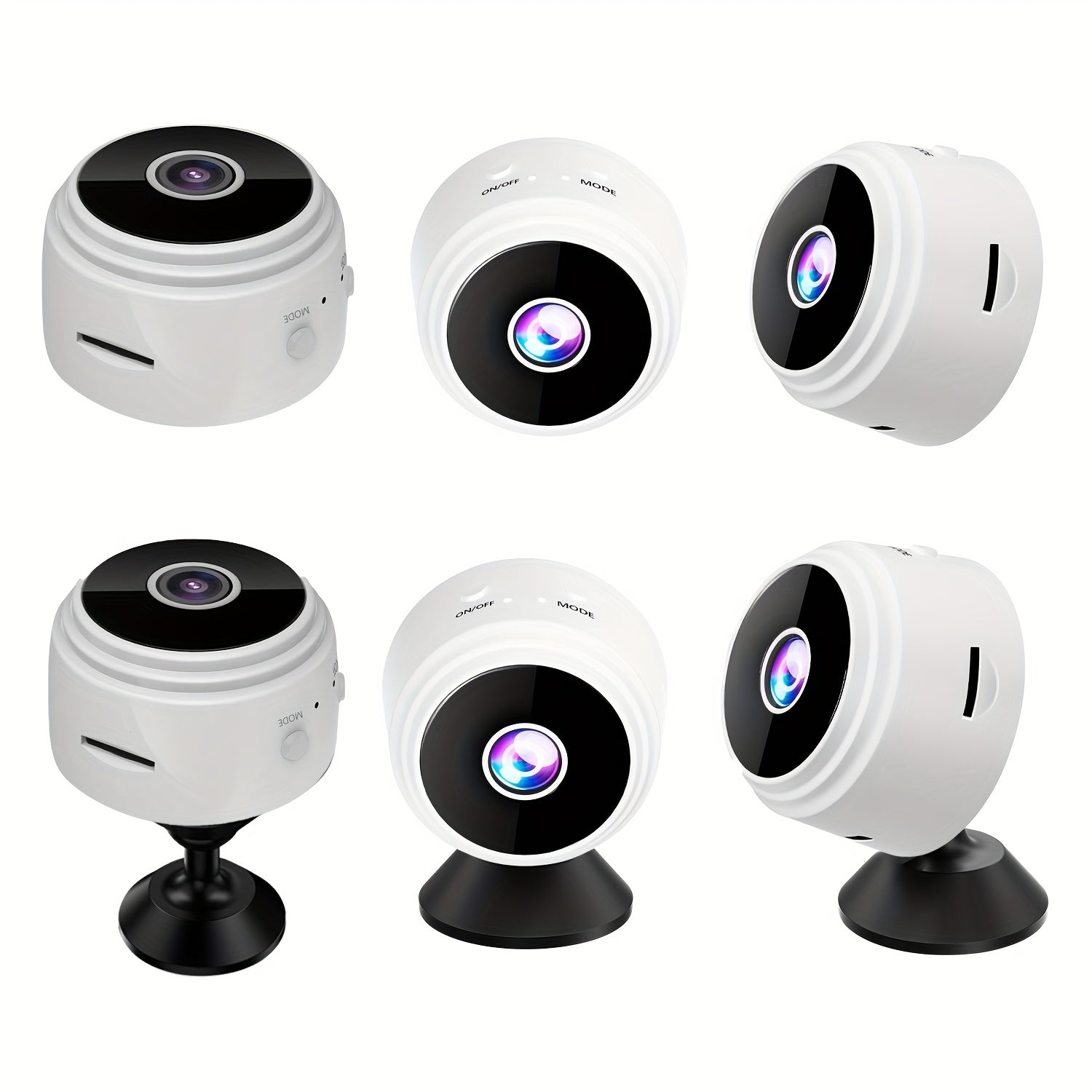 Mini WiFi Surveillance Camera 480p Motion Detection Battery USB Rechargeable Wide Range Security Black
