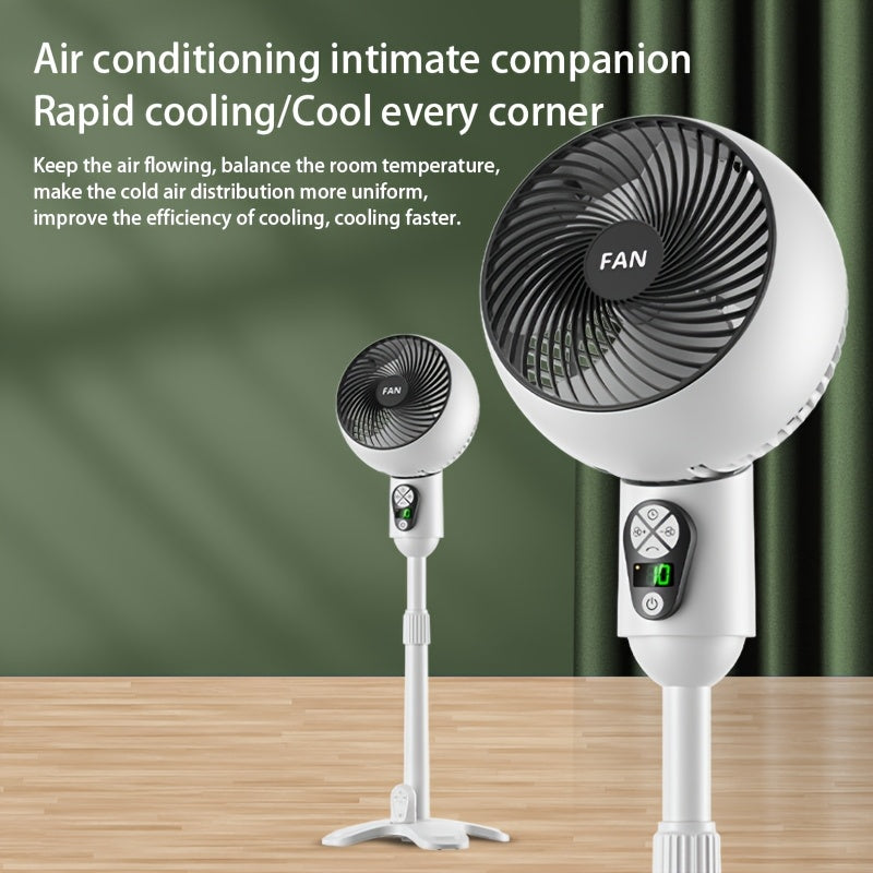 Table Fan with Remote Control Oscillation USB Power 10 Speeds Timer