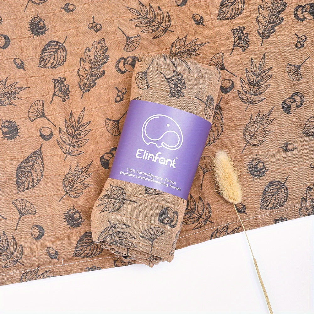 Muslin Swaddle Blanket for Newborns Soft Digital Print 109x120cm