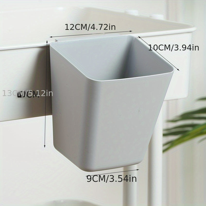 Pink Hanging Storage Basket for Household Organization in Various Rooms