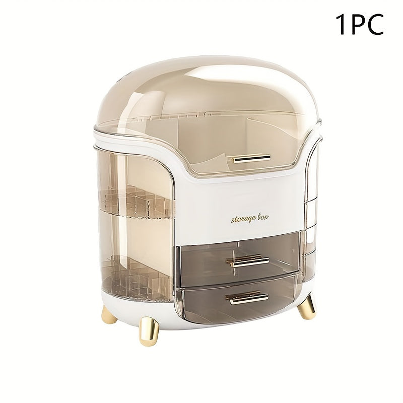 Multi-Layer Cosmetic Organizer with Transparent Lid for Jewelry Makeup and Art Supplies