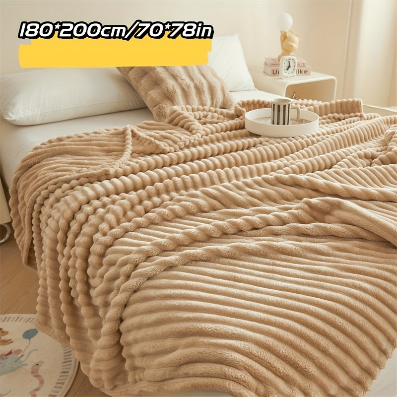 Manta de felpa ultra suave amarilla para sofá, cama y viaje, comodidad acogedora