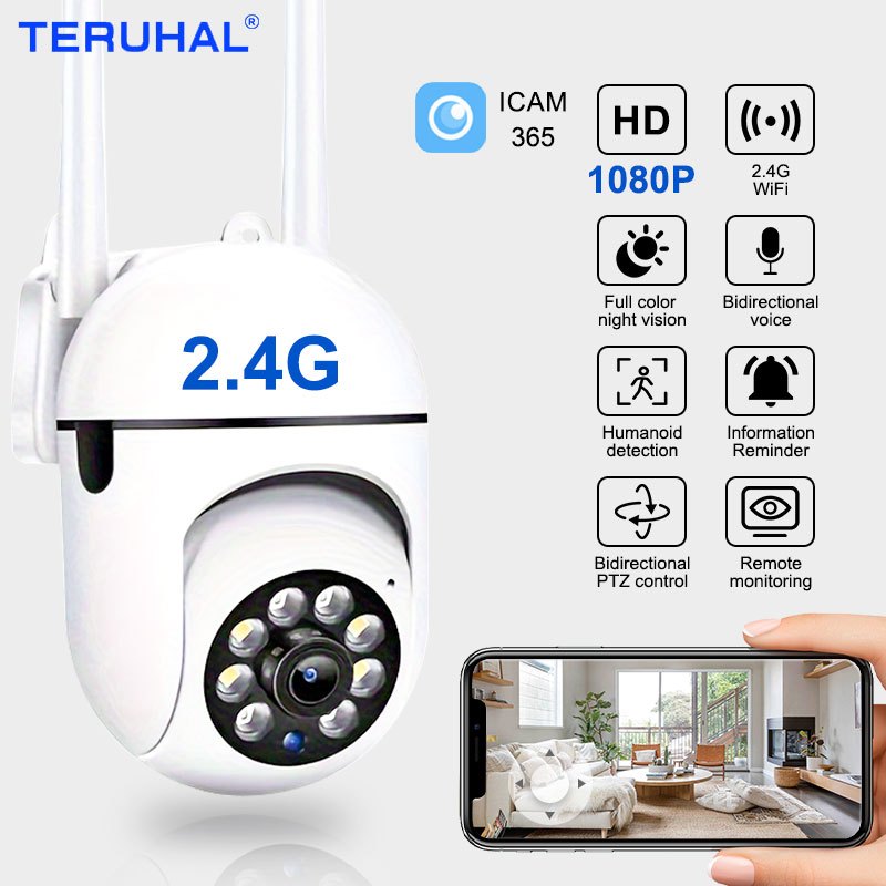 Wireless Security Camera 1080P HD Night Vision Two-Way Audio Remote Monitoring