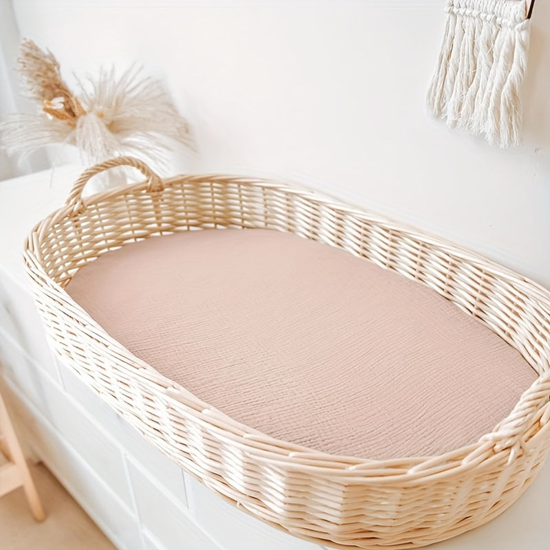 Juego de sábanas para cuna de bebé de algodón transpirable y suave para infantes y niños pequeños Rosa Amarillo Verde Azul Gris