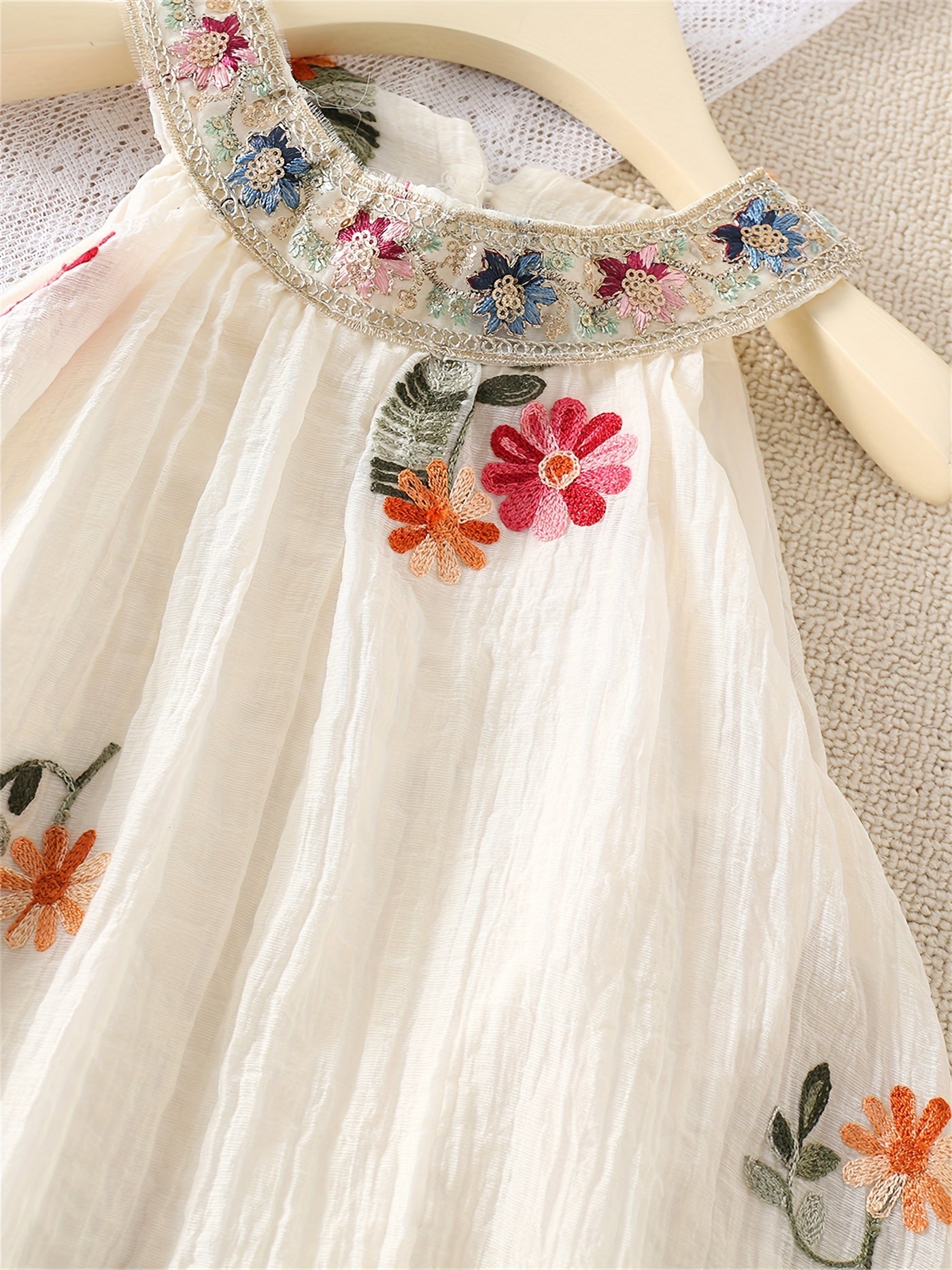 Girls Summer Floral Sleeveless Dress for Girls Casual Party and Daily Wear