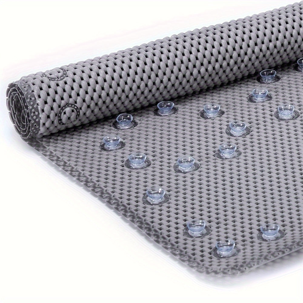 Soft Cushioned Shower Floor Grip Bathtub Mat with Anti-Slip Design and Suction Cups